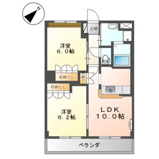グランドール【202号室】の間取り