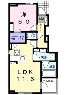 カステルールB【1階】の間取り