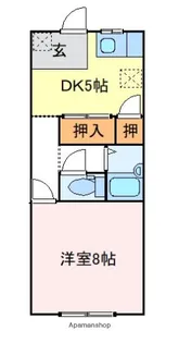 シェスタソラーレ3棟【201号室】の間取り