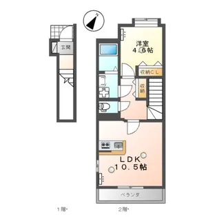 cherry・blossomⅡ【203号室】の間取り