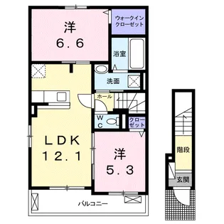 ミルアージュI【2階】の間取り
