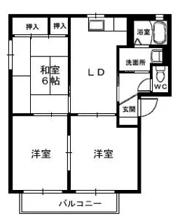 バリュージュ2000 A棟【2階】の間取り