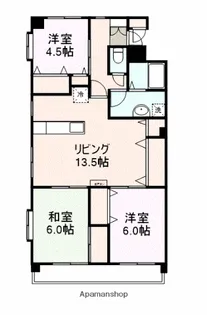 新天町センターハイツ【801号室】の間取り