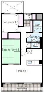 新天町センターハイツ【302号室】の間取り