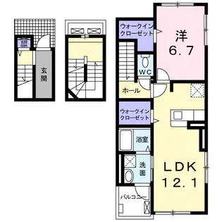 モン・プリエール B【3階】の間取り