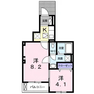 モン・プリエール A【1階】の間取り