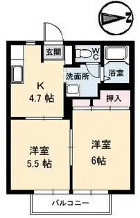 JOYFUL’SHIBANAKA【2階】の間取り