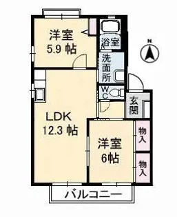 エスポワール小串 B棟【1階】の間取り