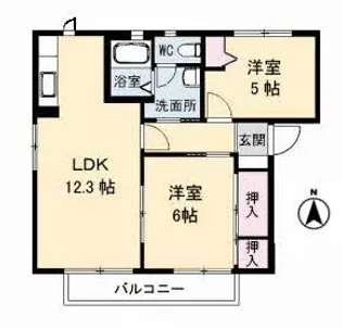 シャーメゾンドラジェ B棟【2階】の間取り