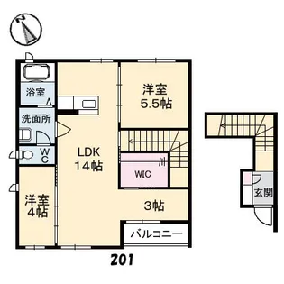 シャーメゾンノウミ【2階】の間取り