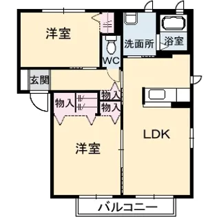 シャーメゾン岩鼻【1階】の間取り