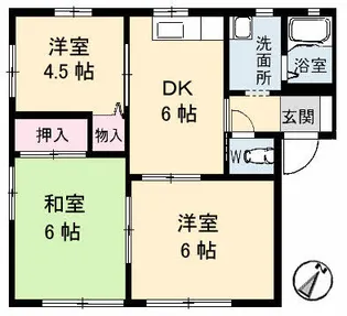 ディアス恩田 A棟【1階】の間取り