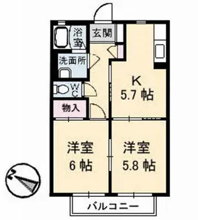 シャーメゾン権代【2階】の間取り