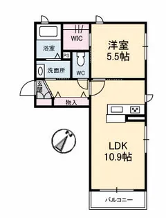 シャーメゾンFOURTEEN【2階】の間取り
