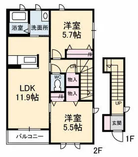 ジェネレーション21 C棟【2階】の間取り