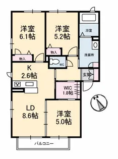 シャーメゾンパストラーレ(BELS認証)【101号室】の間取り