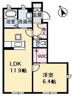 シャーメゾン際波 C棟【1階】の間取り
