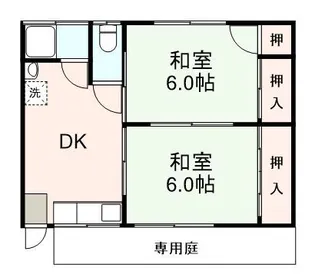 阿部アパート【102号室】の間取り