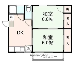 阿部アパート【202号室】の間取り