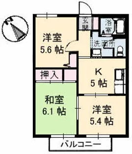 ハイランドパラツ【2階】の間取り