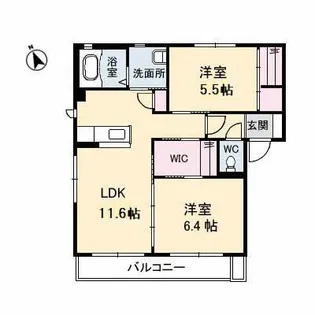 シャーメゾン山王田 E棟【1階】の間取り