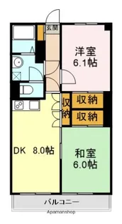 ディモーラ山門【106号室】の間取り