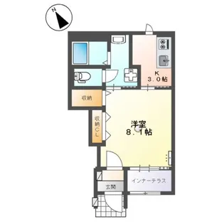 ARCOBALENO【107号室】の間取り