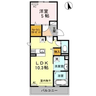 エスポワール中村【2階】の間取り