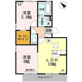 リビングタウンIC小郡 A棟【1階】の間取り