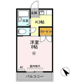 1Kの間取り画像