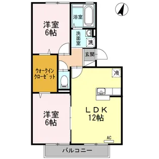 リビングタウン常盤公園 B棟【1階】の間取り