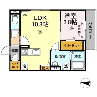 プランドール流川【2階】の間取り