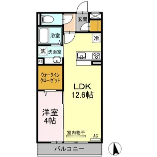 セジュール妙見【2階】の間取り