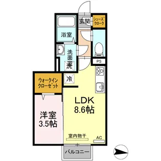 クローリスB【2階】の間取り