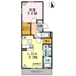 カーサ エスポワール【3階】の間取り
