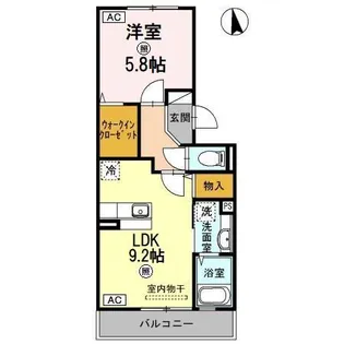 カーサ エスポワール【2階】の間取り