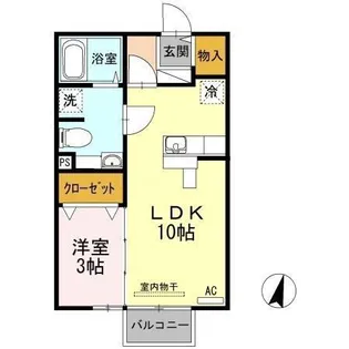 ヒルサイドテラス東須恵【1階】の間取り
