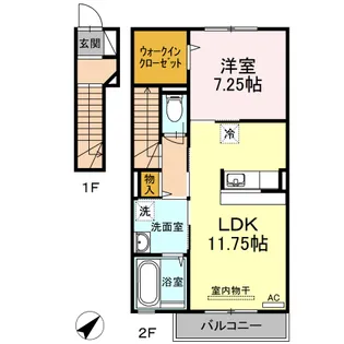 コアロード弐番館【2階】の間取り
