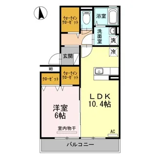 リシェス新山口【3階】の間取り