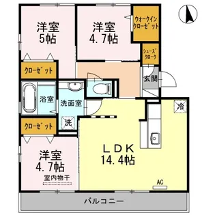 ピュアライト文京町.【3階】の間取り