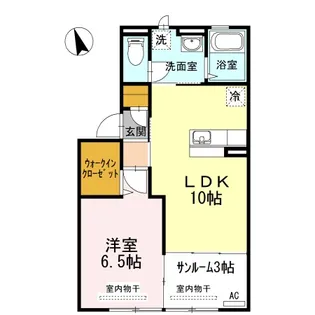 グランメール西岐波【2階】の間取り