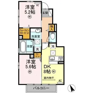 フェリックス小串【1階】の間取り