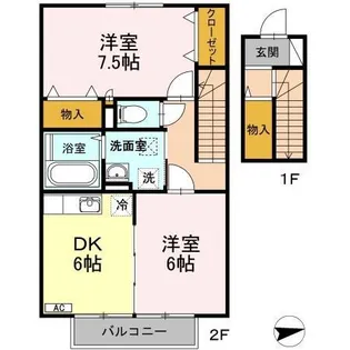 キャッスル・ユウ【2階】の間取り