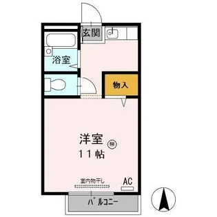 サンライフ向日葵【105号室】の間取り