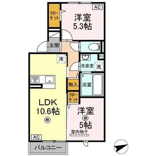 アイネヴェルト C棟【2階】の間取り