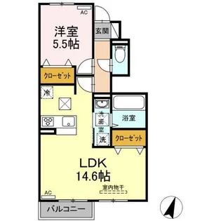 カーサ・ドマーニ B棟【1階】の間取り