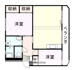 岬ビル(7・8号室)【308号室】の間取り