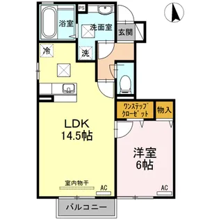 アベニュー中山II【1階】の間取り
