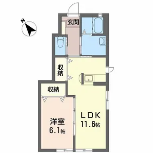 シャーメゾンディモア【1階】の間取り