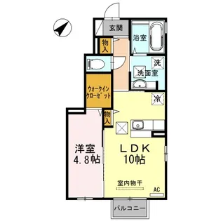 クーリエさくら【1階】の間取り